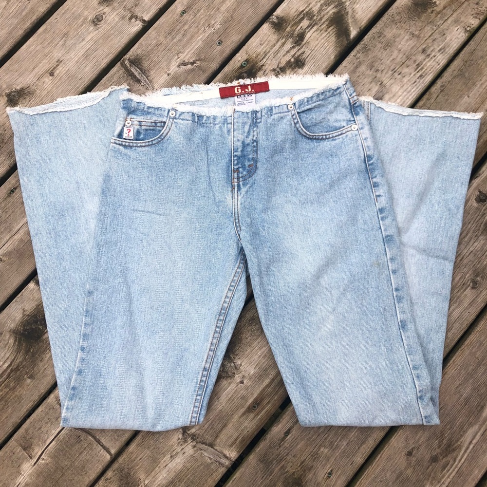 Vintage Guess frayed hem jeans